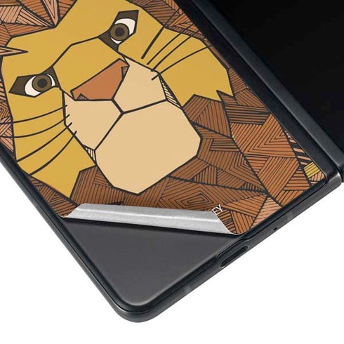 Disney The Lion King Mosaic Simba Art Galaxy Z Fold3 5G Skin