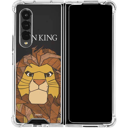 Disney The Lion King Mosaic Simba Art Galaxy Z Fold4 5G Clear Case