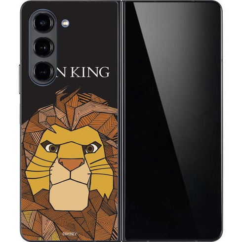 Disney The Lion King Mosaic Simba Art Galaxy Z Fold5 5G Skin