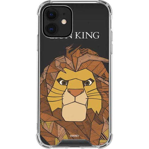 Disney The Lion King Mosaic Simba Art iPhone 12 Clear Case