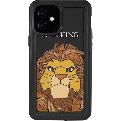 Disney The Lion King Mosaic Simba Art iPhone 12 Mini Waterproof Case