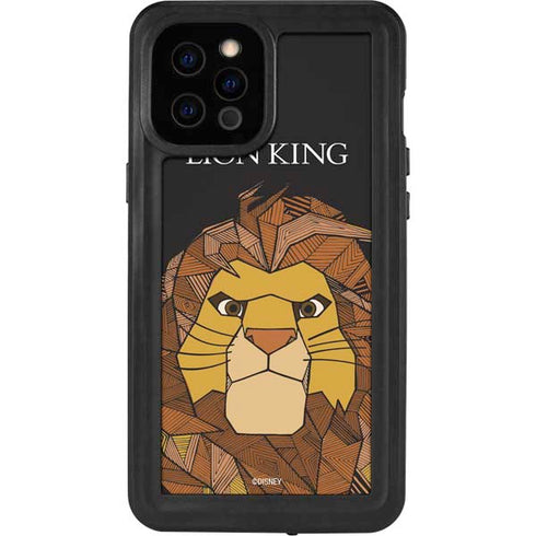 Disney The Lion King Mosaic Simba Art iPhone 12 Pro Max Waterproof Case