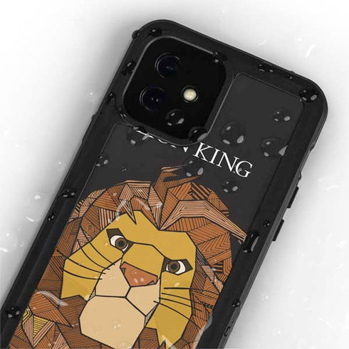 Disney The Lion King Mosaic Simba Art iPhone 12 Waterproof Case