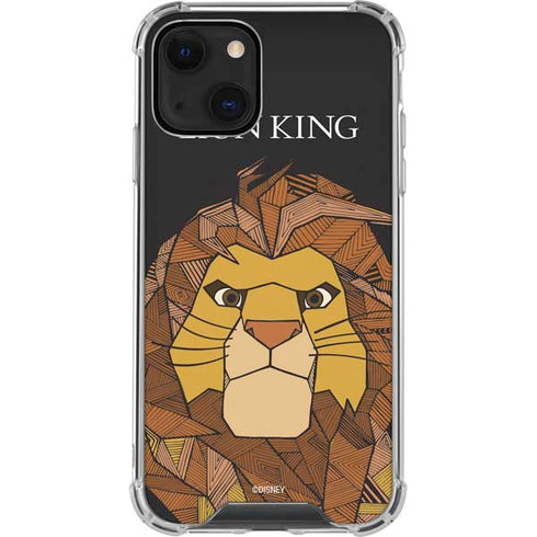 Disney The Lion King Mosaic Simba Art iPhone 13 Mini Clear Case