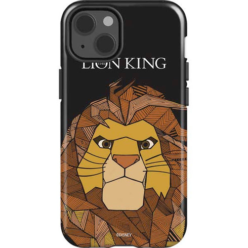 Disney The Lion King Mosaic Simba Art iPhone 15 Impact Case