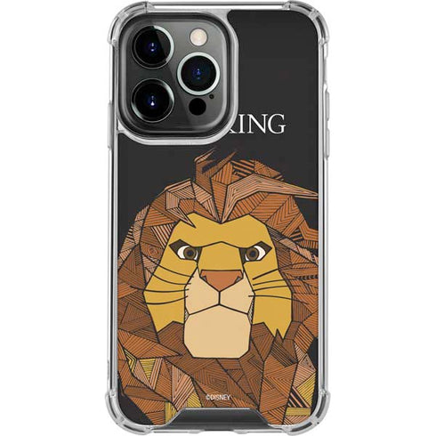 Disney The Lion King Mosaic Simba Art iPhone 14 Pro Clear Case