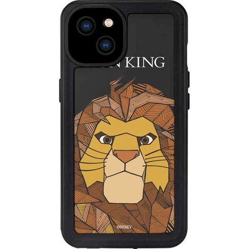 Disney The Lion King Mosaic Simba Art iPhone 15 Plus Waterproof Case