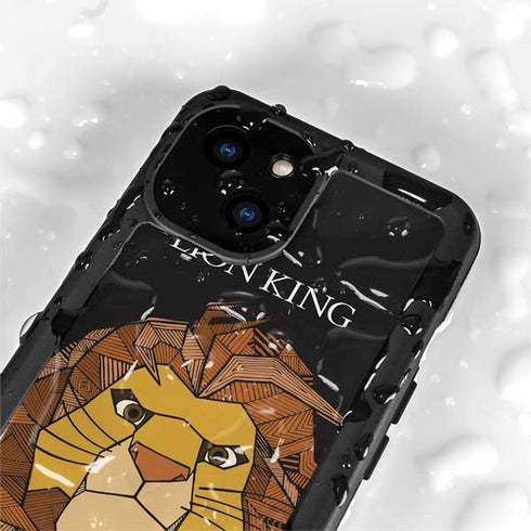 Disney The Lion King Mosaic Simba Art iPhone 15 Plus Waterproof Case