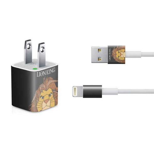 Disney The Lion King Mosaic Simba Art iPhone Charger (5W USB) Skin