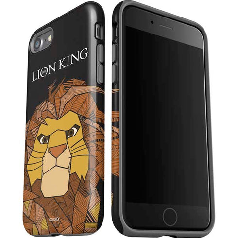 Disney The Lion King Mosaic Simba Art iPhone SE (2nd & 3rd Gen) Pro Case