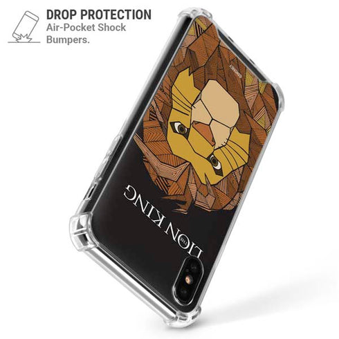 Disney The Lion King Mosaic Simba Art iPhone XS Max Clear Case