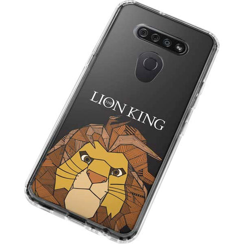 Disney The Lion King Mosaic Simba Art LG K51/Q51 Clear Case