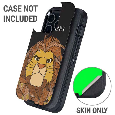 Disney The Lion King Mosaic Simba Art Otterbox Defender iPhone Skin