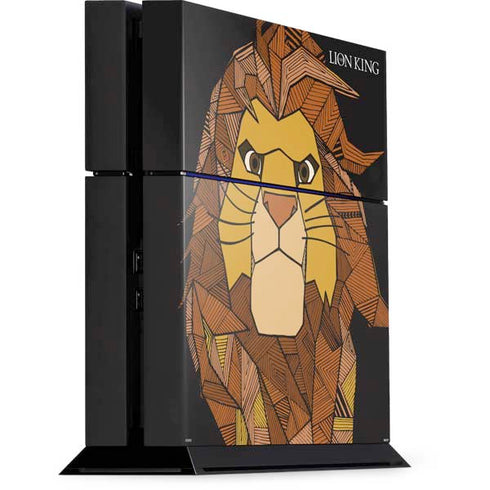 Disney The Lion King Mosaic Simba Art PS4 Console Skin