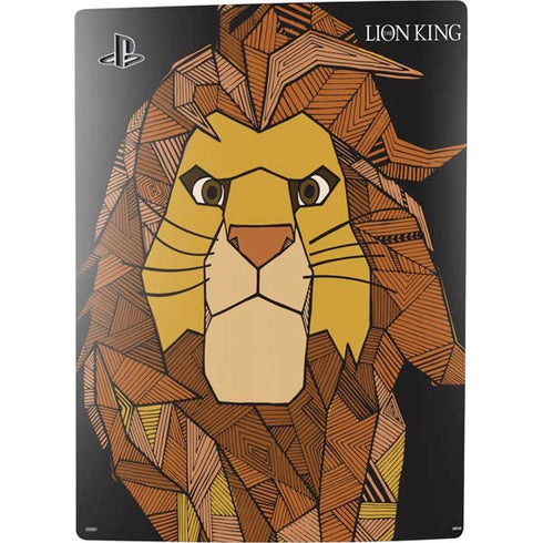 Disney The Lion King Mosaic Simba Art PS5 Digital Edition Console Skin