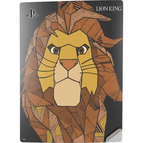 Disney The Lion King Mosaic Simba Art PS5 Digital Edition Console Skin
