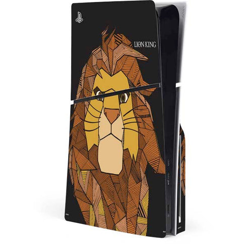 Disney The Lion King Mosaic Simba Art PS5 Slim Disk Console Skin