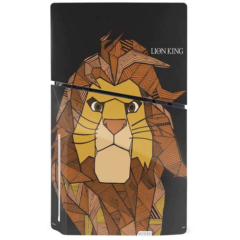 Disney The Lion King Mosaic Simba Art PS5 Slim Disk Console Skin