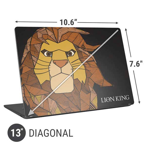 Disney The Lion King Mosaic Simba Art Universal Laptop 13in (10.6 x 7.6in) Skin
