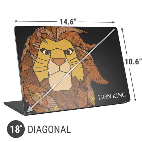 Disney The Lion King Mosaic Simba Art Universal Laptop 18in (14.6 x 10.6in) Skin