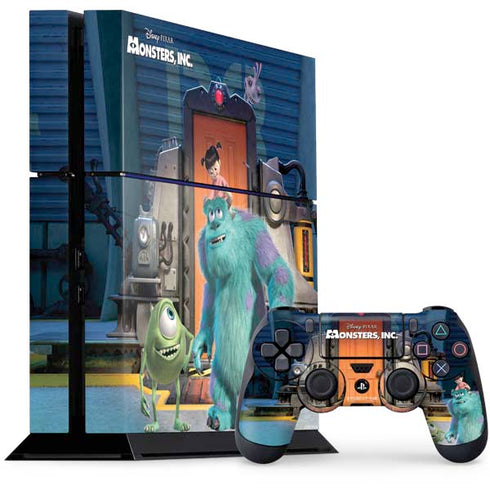 Disney Monsters Inc. Movie Poster PS4 Console and Controller Bundle Skin