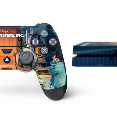 Disney Monsters Inc. Movie Poster PS4 Console and Controller Bundle Skin