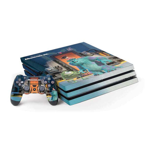 Disney Monsters Inc. Movie Poster PS4 Pro Bundle Skin