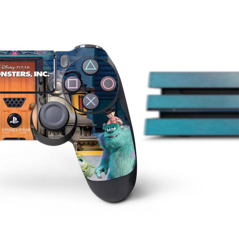 Disney Monsters Inc. Movie Poster PS4 Pro Bundle Skin