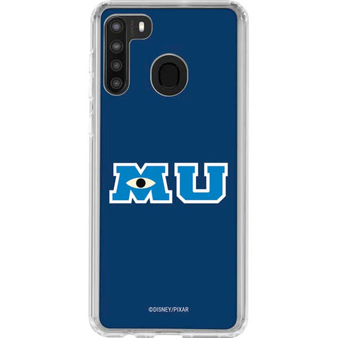 Disney Monsters University MU Logo Galaxy A21 Clear Case
