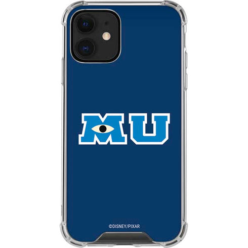 Disney Monsters University MU Logo iPhone 12 Clear Case