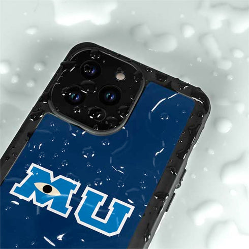 Disney Monsters University MU Logo iPhone 14 Pro Waterproof Case
