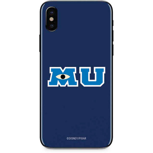 Disney Monsters University MU Logo iPhone X Skin