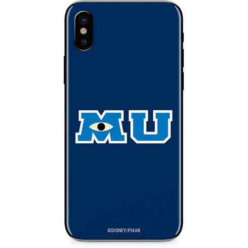 Disney Monsters University MU Logo iPhone XS Skin