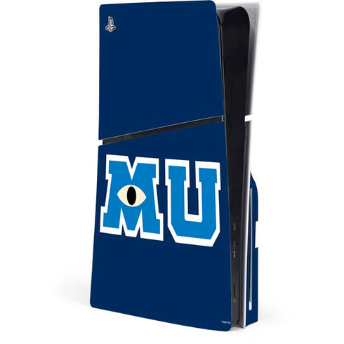 Disney Monsters University MU Logo PS5 Slim Disk Console Skin