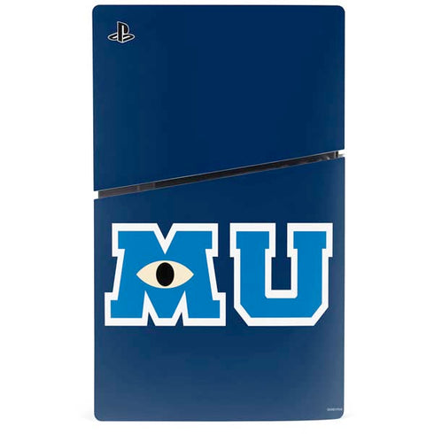 Disney Monsters University MU Logo PS5 Slim Disk Console Skin