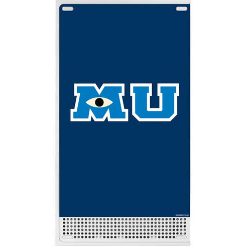 Disney Monsters University MU Logo Xbox Series S Console Skin