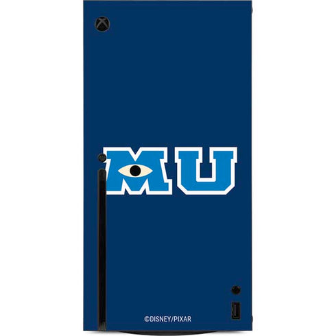 Disney Monsters University MU Logo Xbox Series X Console Skin