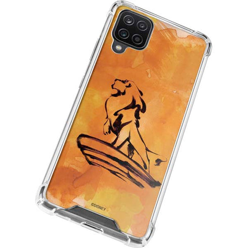 Disney The Lion King Mufasa Water Color Art Galaxy A12 Clear Case
