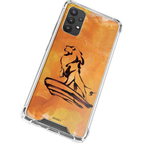 Disney The Lion King Mufasa Water Color Art Galaxy A32 5G Clear Case