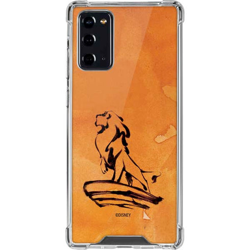 Disney The Lion King Mufasa Water Color Art Galaxy Note20 5G Clear Case