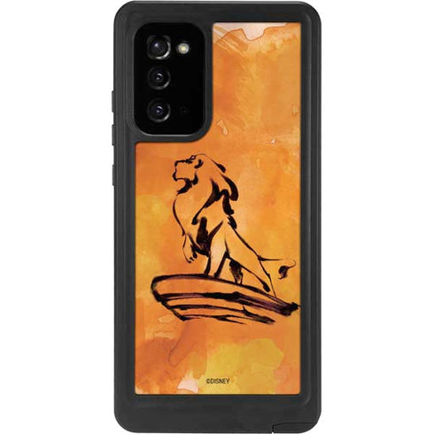 Disney The Lion King Mufasa Water Color Art Galaxy Note20 5G Waterproof Case