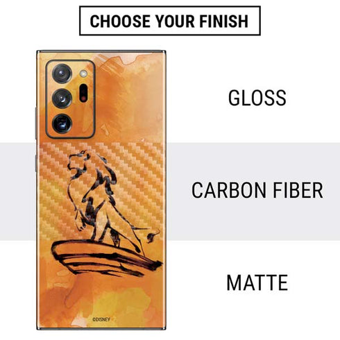 Disney The Lion King Mufasa Water Color Art Galaxy Note20 Ultra 5G Skin