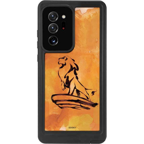 Disney The Lion King Mufasa Water Color Art Galaxy Note20 Ultra 5G Waterproof Case