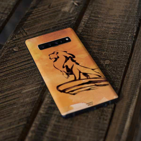 Disney The Lion King Mufasa Water Color Art Galaxy S10 Plus Skin