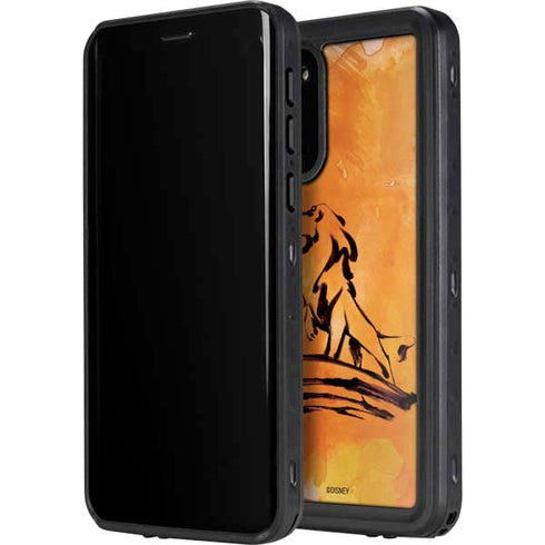 Disney The Lion King Mufasa Water Color Art Galaxy S20 Plus Waterproof Case