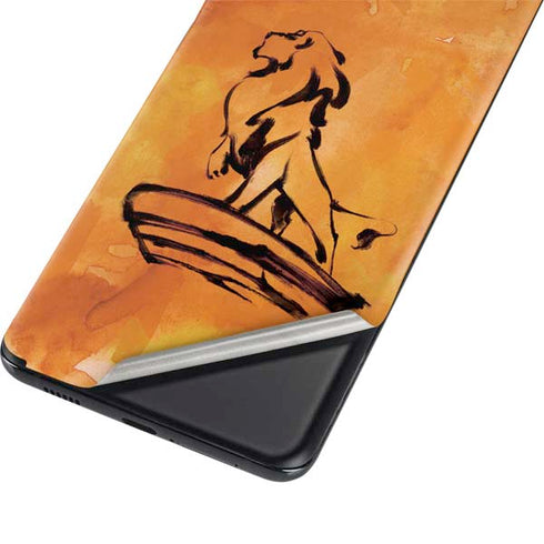 Disney The Lion King Mufasa Water Color Art Galaxy S21 Plus 5G Skin