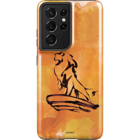 Disney The Lion King Mufasa Water Color Art Galaxy S21 Ultra 5G Pro Case