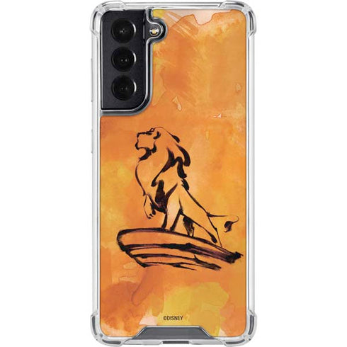 Disney The Lion King Mufasa Water Color Art Galaxy S22 Clear Case