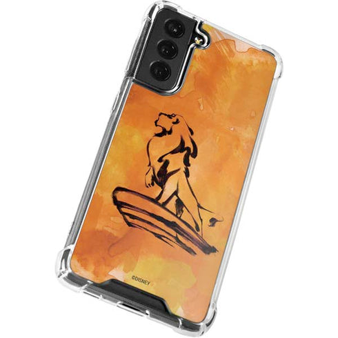 Disney The Lion King Mufasa Water Color Art Galaxy S22 Clear Case