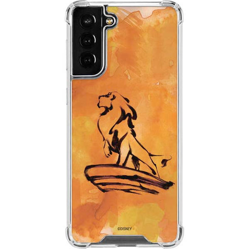 Disney The Lion King Mufasa Water Color Art Galaxy S22 Plus Clear Case